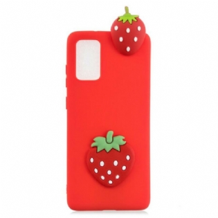 Cover Samsung Galaxy A41 3d Jordbær