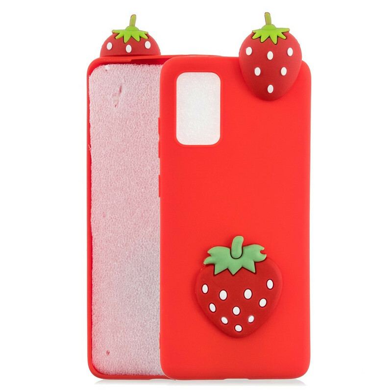 Cover Samsung Galaxy A41 3d Jordbær