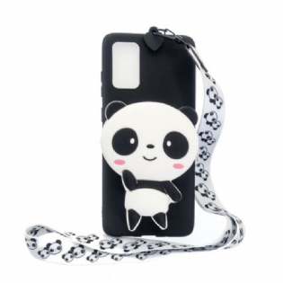 Cover Samsung Galaxy A41 3d Panda Med Karabinhage