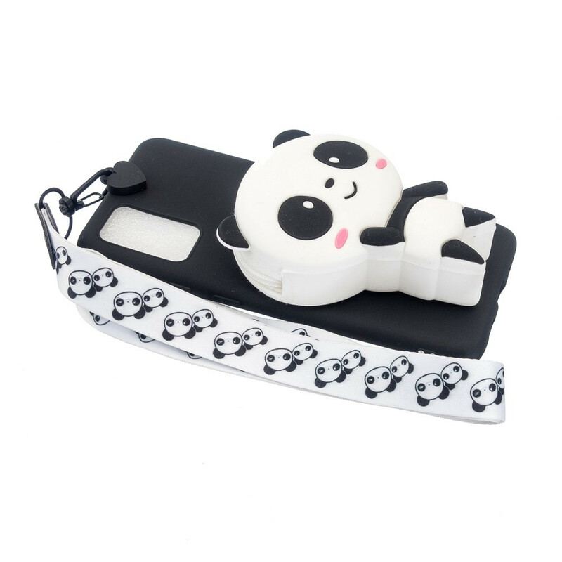 Cover Samsung Galaxy A41 3d Panda Med Karabinhage