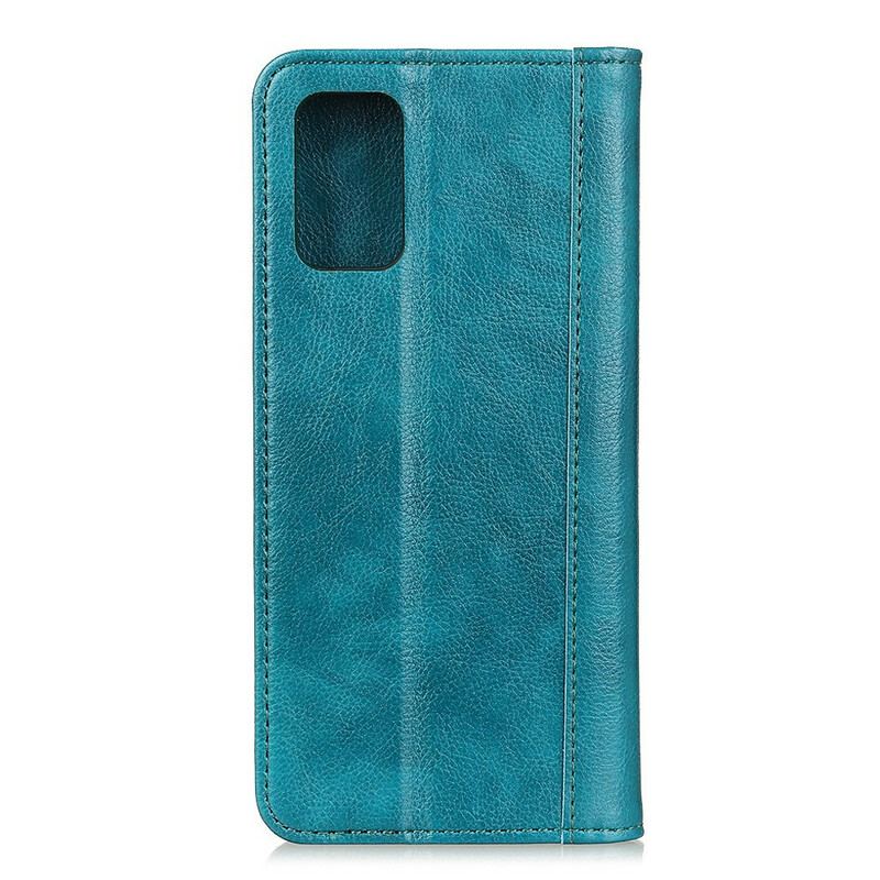 Cover Samsung Galaxy A41 Flip Cover Klassisk Split Litchi-læder