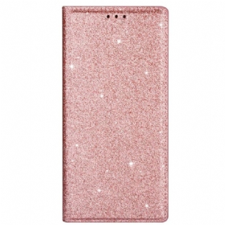 Cover Samsung Galaxy A41 Flip Cover Sequin Stil