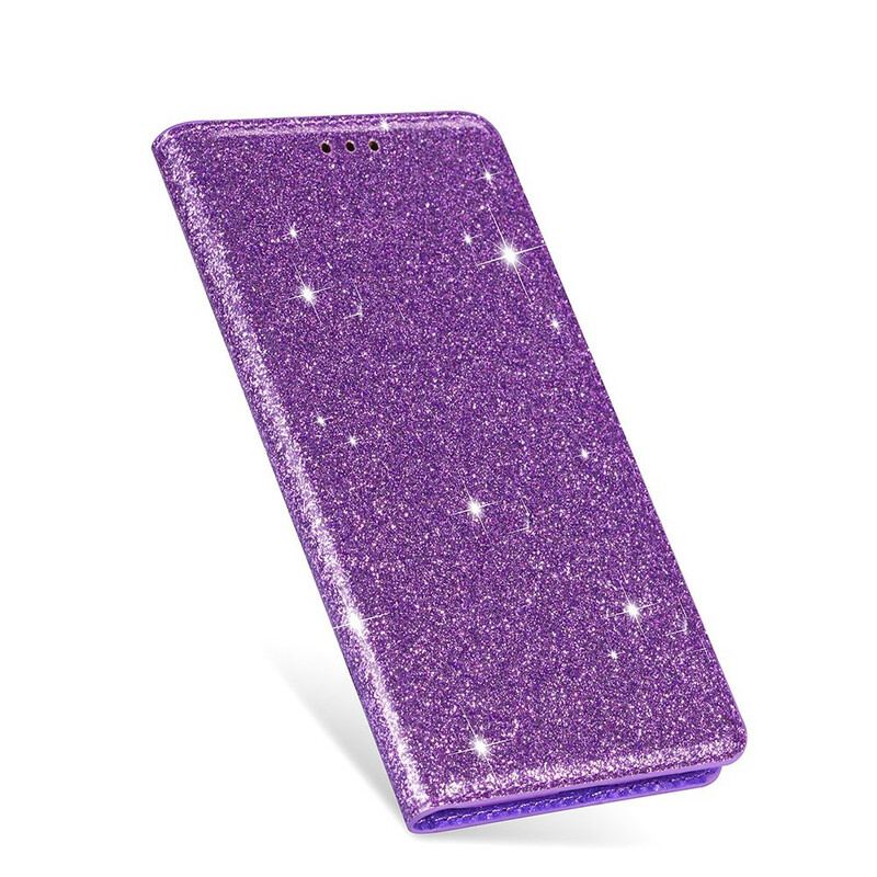 Cover Samsung Galaxy A41 Flip Cover Sequin Stil