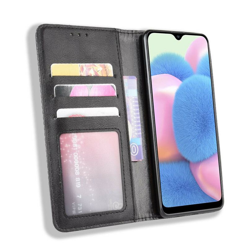 Cover Samsung Galaxy A41 Flip Cover Stiliseret Vintage Lædereffekt