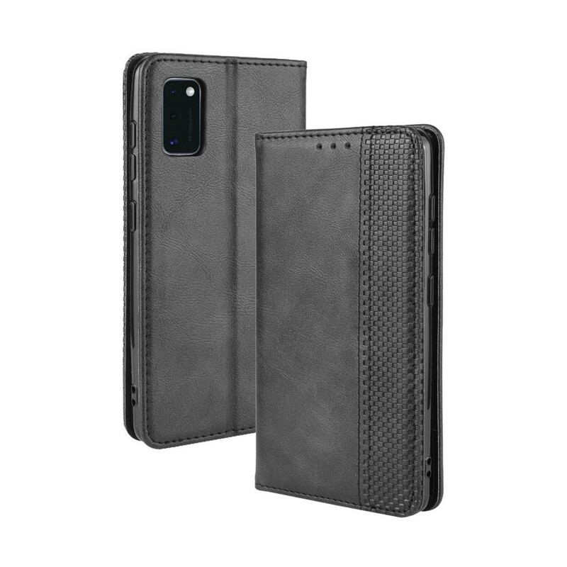 Cover Samsung Galaxy A41 Flip Cover Stiliseret Vintage Lædereffekt