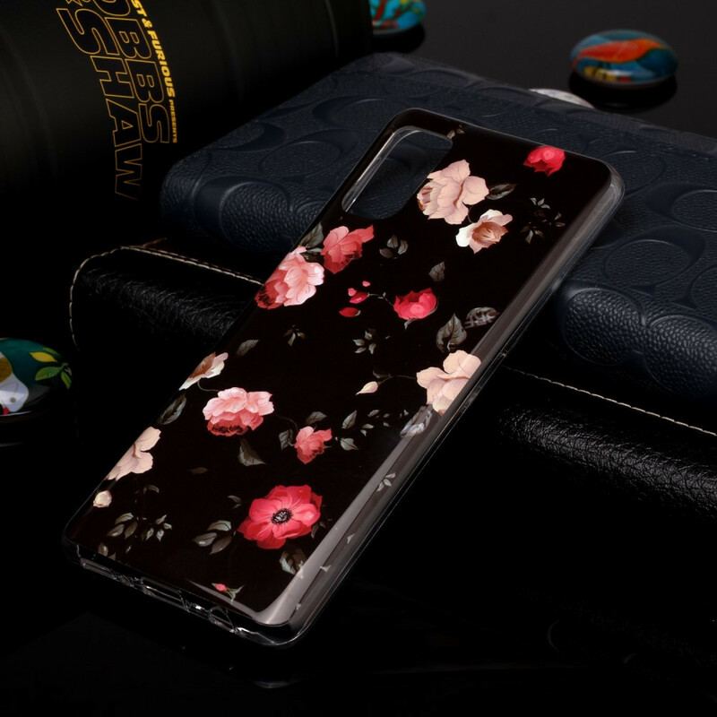 Cover Samsung Galaxy A41 Fluorescerende Blomsterserie