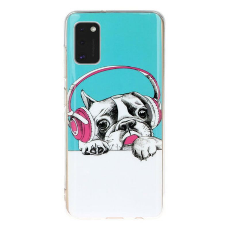 Cover Samsung Galaxy A41 Fluorescerende Hund