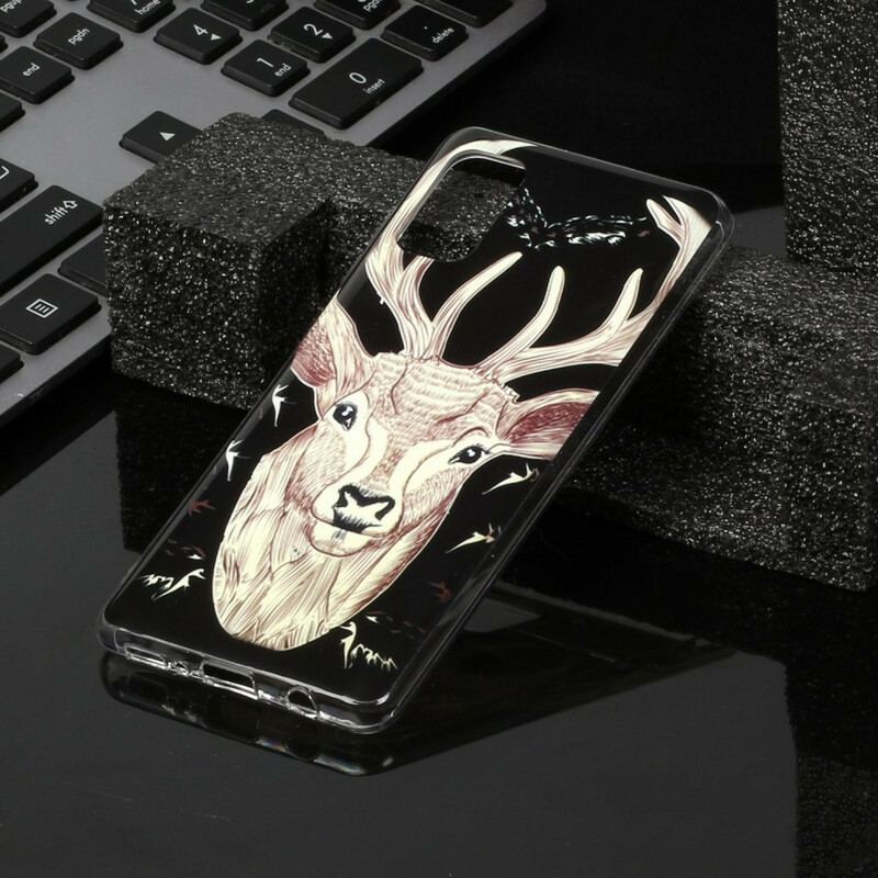 Cover Samsung Galaxy A41 Fluorescerende Majestic Deer