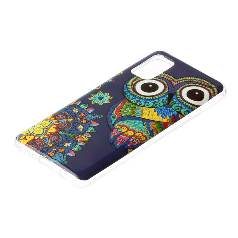 Cover Samsung Galaxy A41 Fluorescerende Ugle Mandala