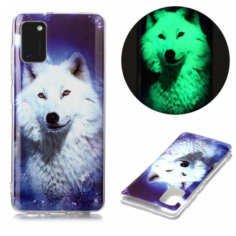 Cover Samsung Galaxy A41 Fluorescerende Wolf Series