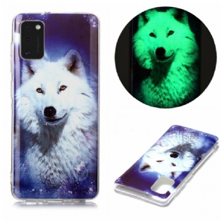 Cover Samsung Galaxy A41 Fluorescerende Wolf Series