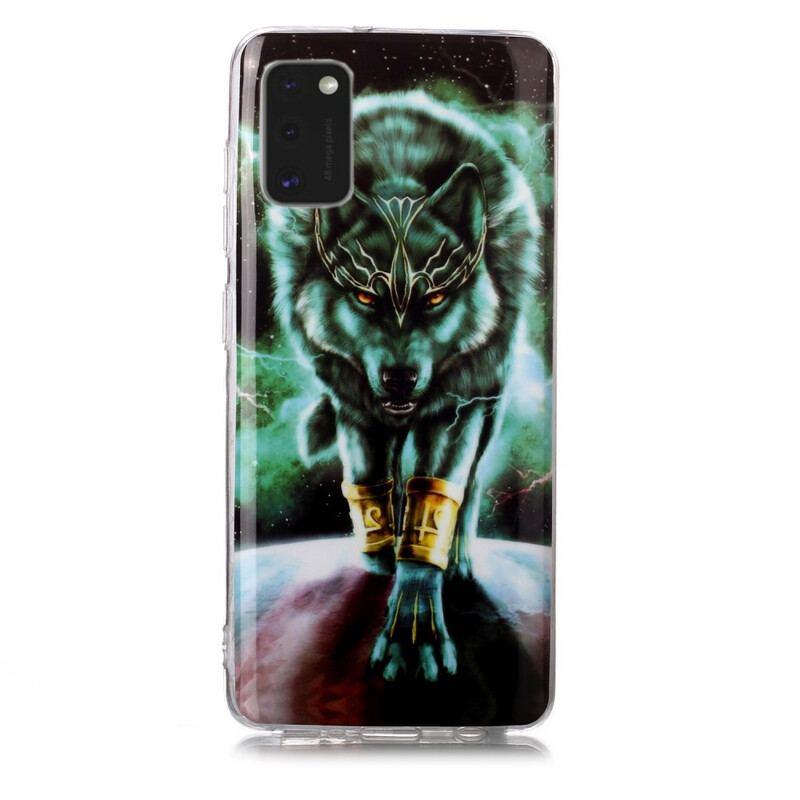 Cover Samsung Galaxy A41 Fluorescerende Wolf Series