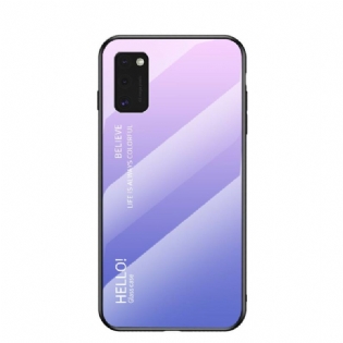 Cover Samsung Galaxy A41 Hærdet Glas Hej