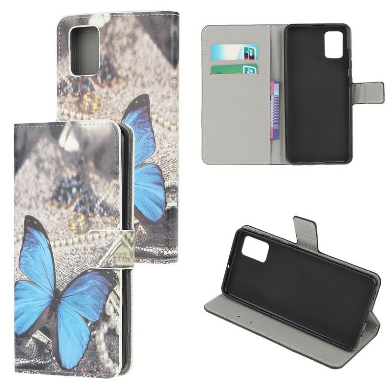 Flip Cover Samsung Galaxy A41 Butterfly Prestige Blå