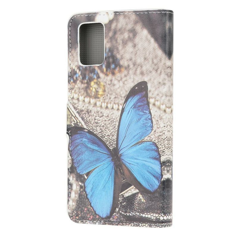 Flip Cover Samsung Galaxy A41 Butterfly Prestige Blå