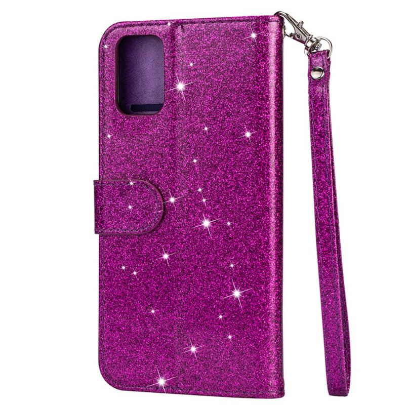 Flip Cover Samsung Galaxy A41 Glitter Møntpung