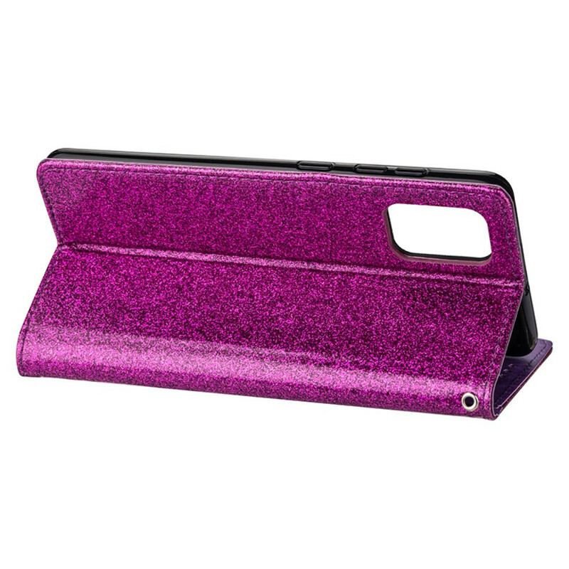 Flip Cover Samsung Galaxy A41 Glitter Møntpung