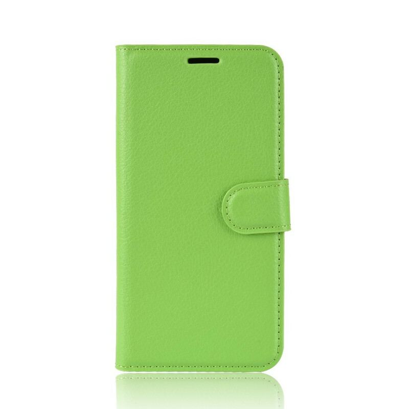 Flip Cover Samsung Galaxy A41 Klassisk Litchi-lædereffekt