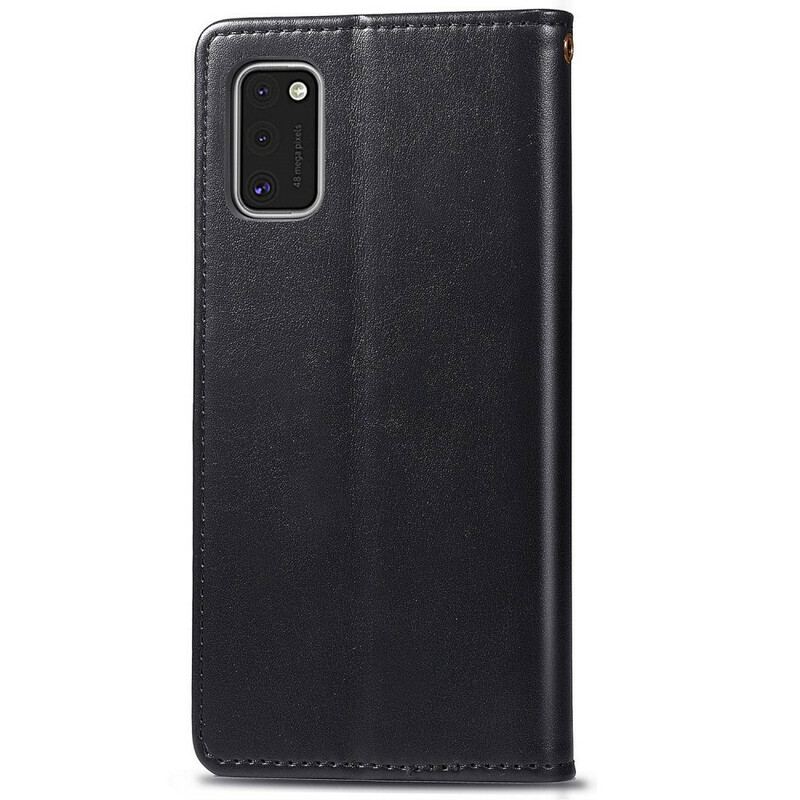 Flip Cover Samsung Galaxy A41 Kunstlæder Og Vintage Lås