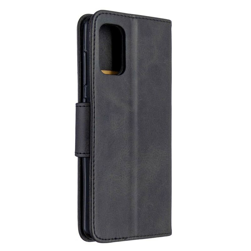 Flip Cover Samsung Galaxy A41 Læder Cover Glat Flap Skrå