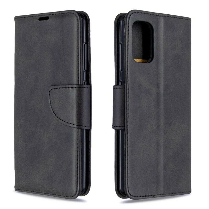 Flip Cover Samsung Galaxy A41 Læder Cover Glat Flap Skrå