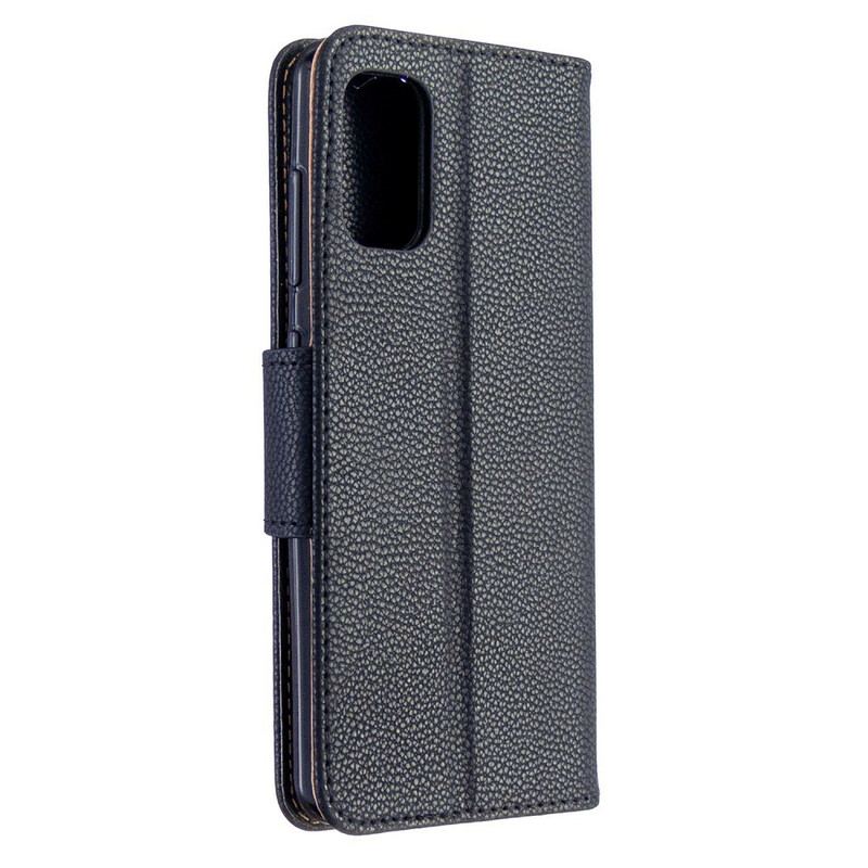 Flip Cover Samsung Galaxy A41 Læder Cover Litchi Rabat Oblique