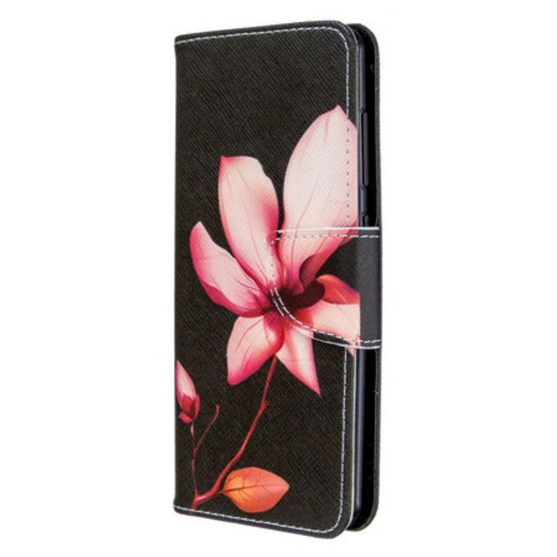 Flip Cover Samsung Galaxy A41 Lyserød Blomst