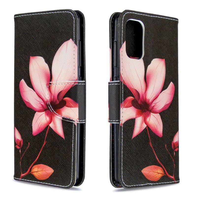 Flip Cover Samsung Galaxy A41 Lyserød Blomst