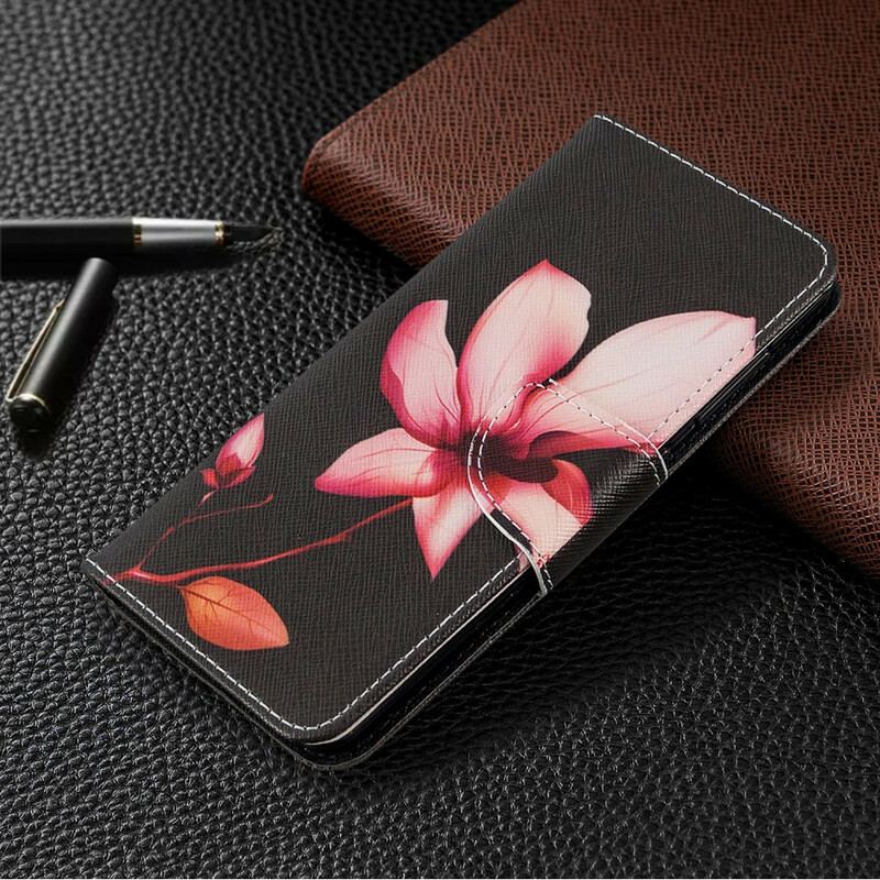 Flip Cover Samsung Galaxy A41 Lyserød Blomst