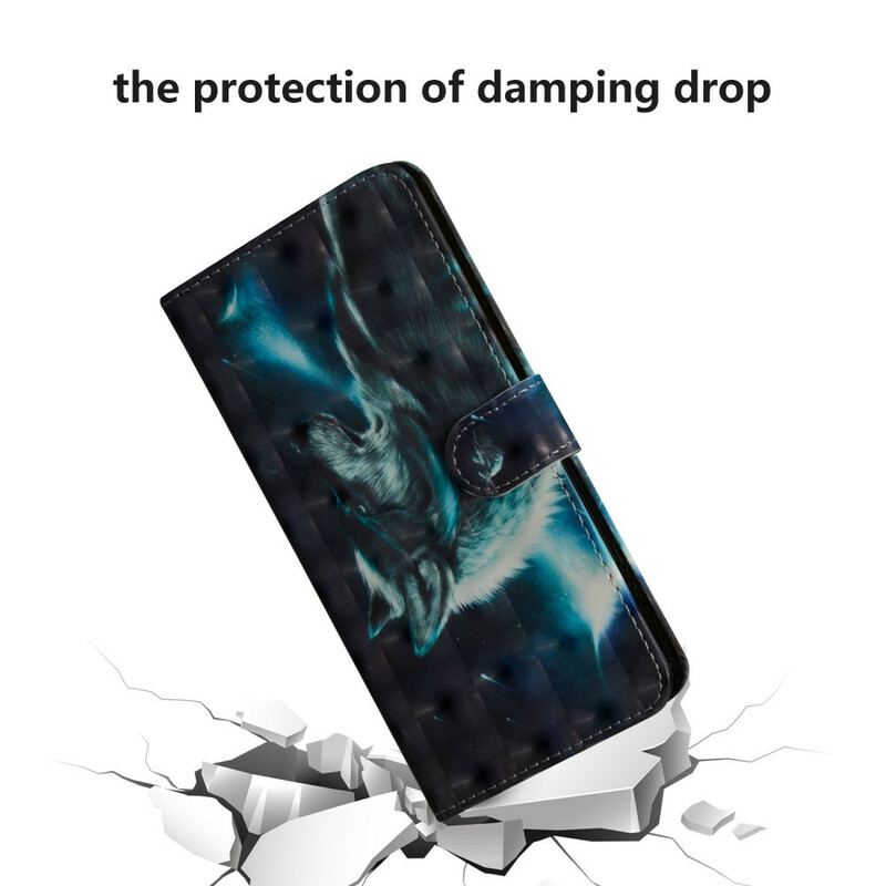 Flip Cover Samsung Galaxy A41 Majestætisk Ulv