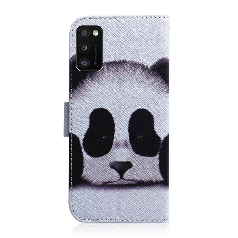 Flip Cover Samsung Galaxy A41 Panda Ansigt