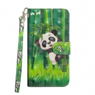 Flip Cover Samsung Galaxy A41 Panda Og Bambus