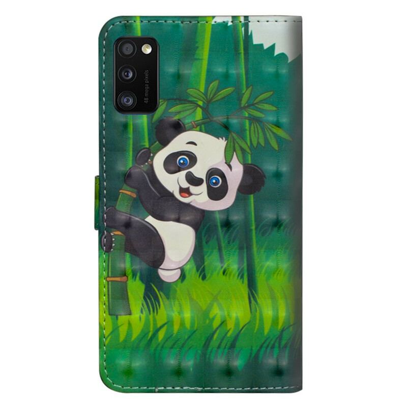 Flip Cover Samsung Galaxy A41 Panda Og Bambus