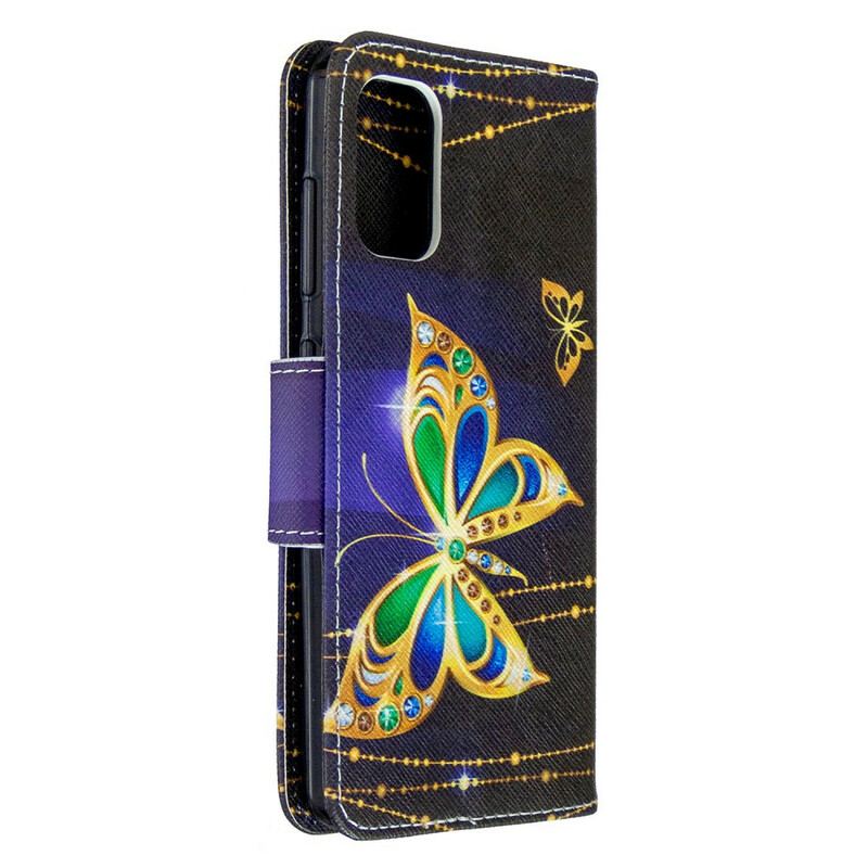 Flip Cover Samsung Galaxy A41 Sommerfugle Konger