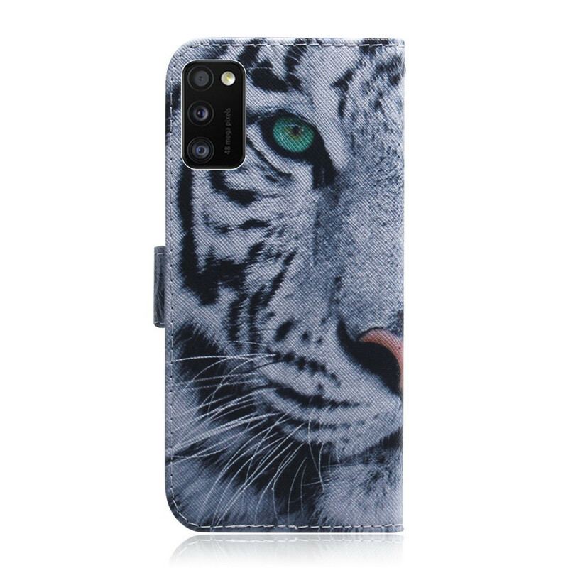 Flip Cover Samsung Galaxy A41 Tiger Ansigt