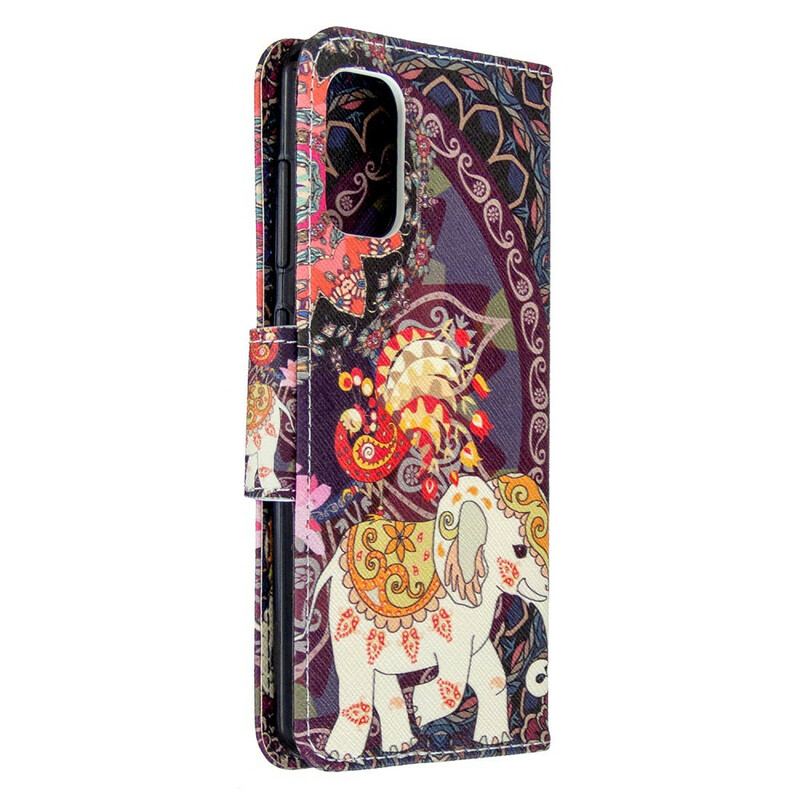 Læder Cover Samsung Galaxy A41 Indisk Elefant