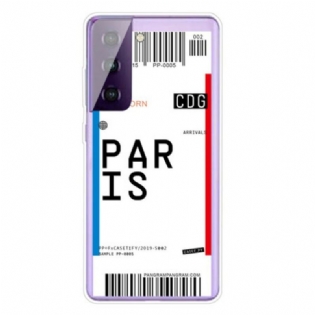 Cover Samsung Galaxy S21 5G Boardingkort Til Paris