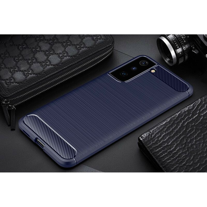 Cover Samsung Galaxy S21 5G Børstet Kulfiber