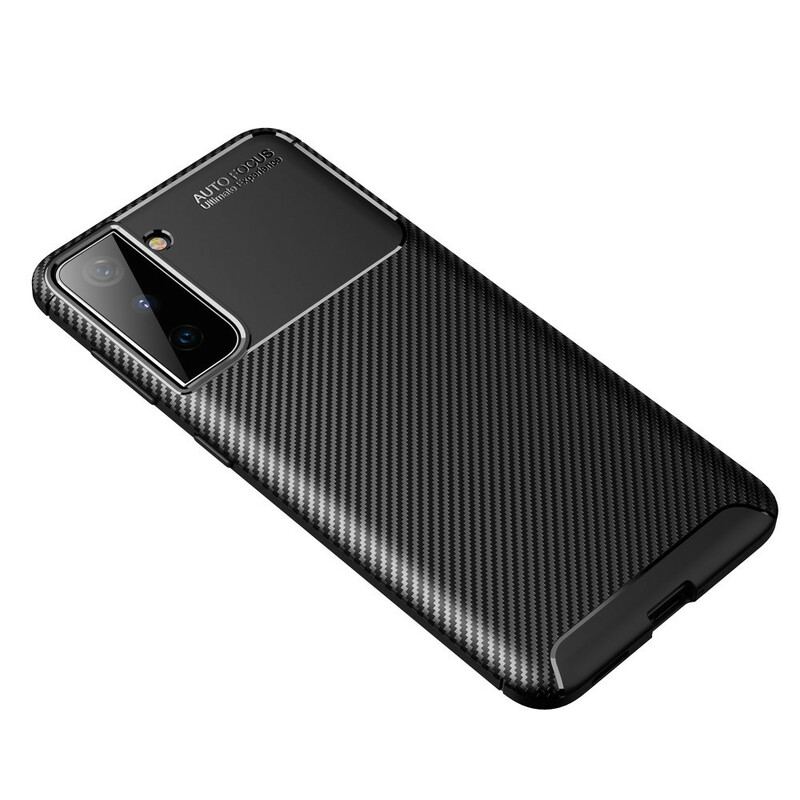 Cover Samsung Galaxy S21 5G Fleksibel Kulfibertekstur