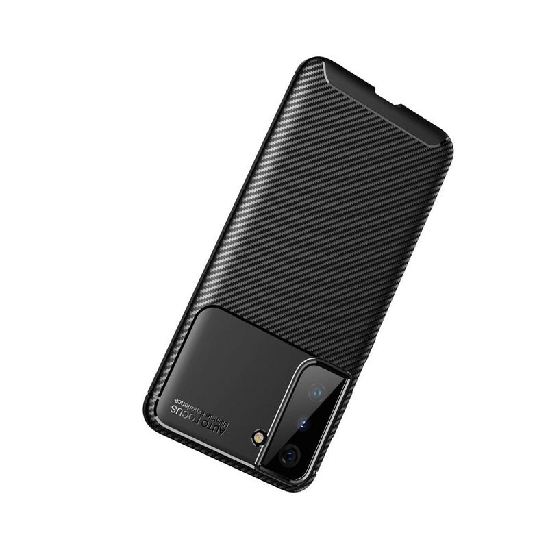 Cover Samsung Galaxy S21 5G Fleksibel Kulfibertekstur