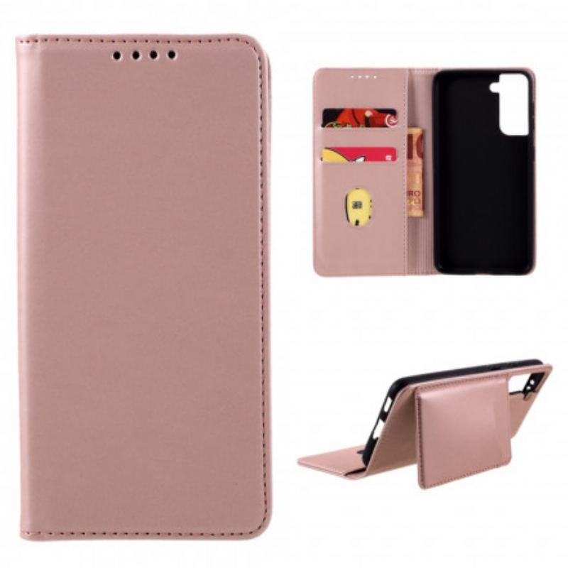 Cover Samsung Galaxy S21 5G Flip Cover Kortholder Stativ