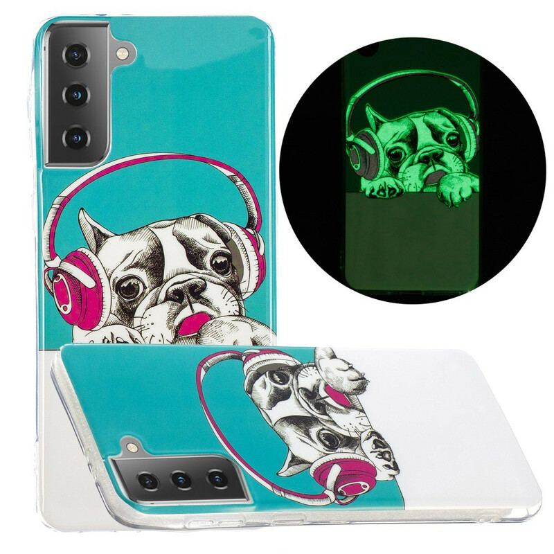 Cover Samsung Galaxy S21 5G Fluorescerende Hund