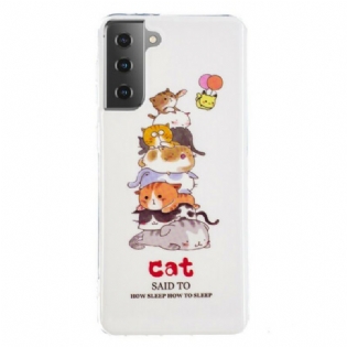 Cover Samsung Galaxy S21 5G Fluorescerende Katte