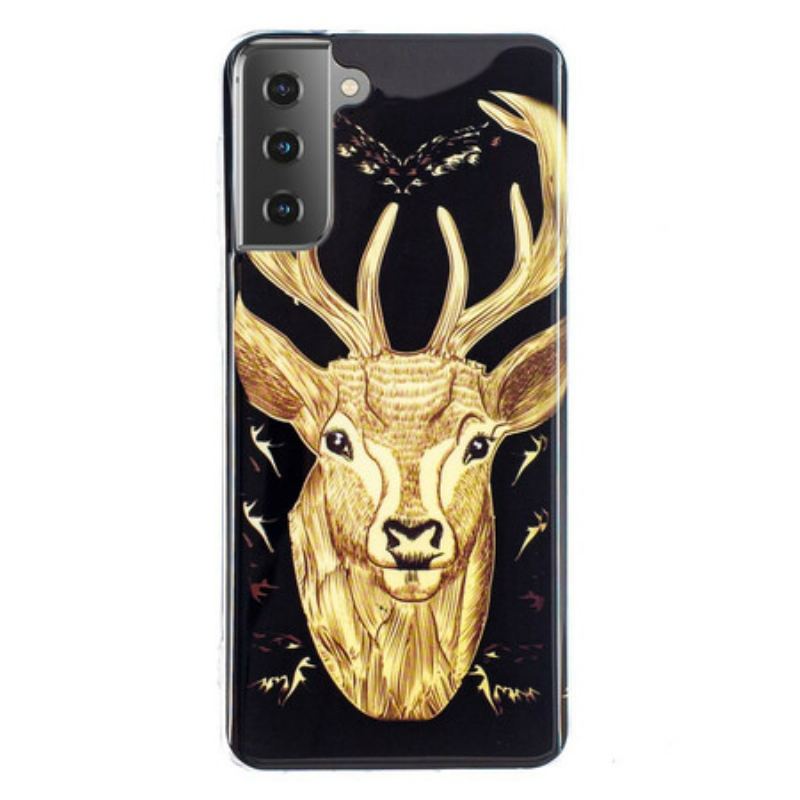 Cover Samsung Galaxy S21 5G Fluorescerende Majestic Deer