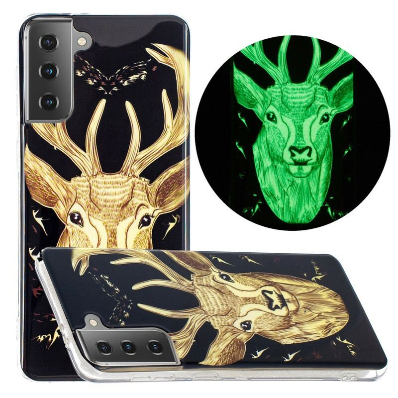 Cover Samsung Galaxy S21 5G Fluorescerende Majestic Deer