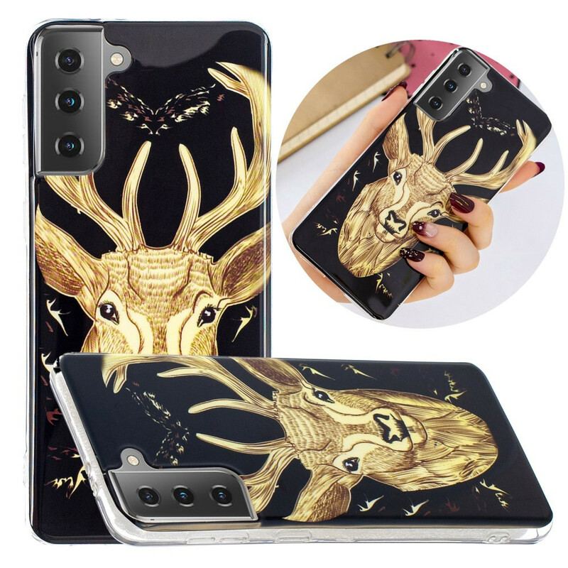 Cover Samsung Galaxy S21 5G Fluorescerende Majestic Deer