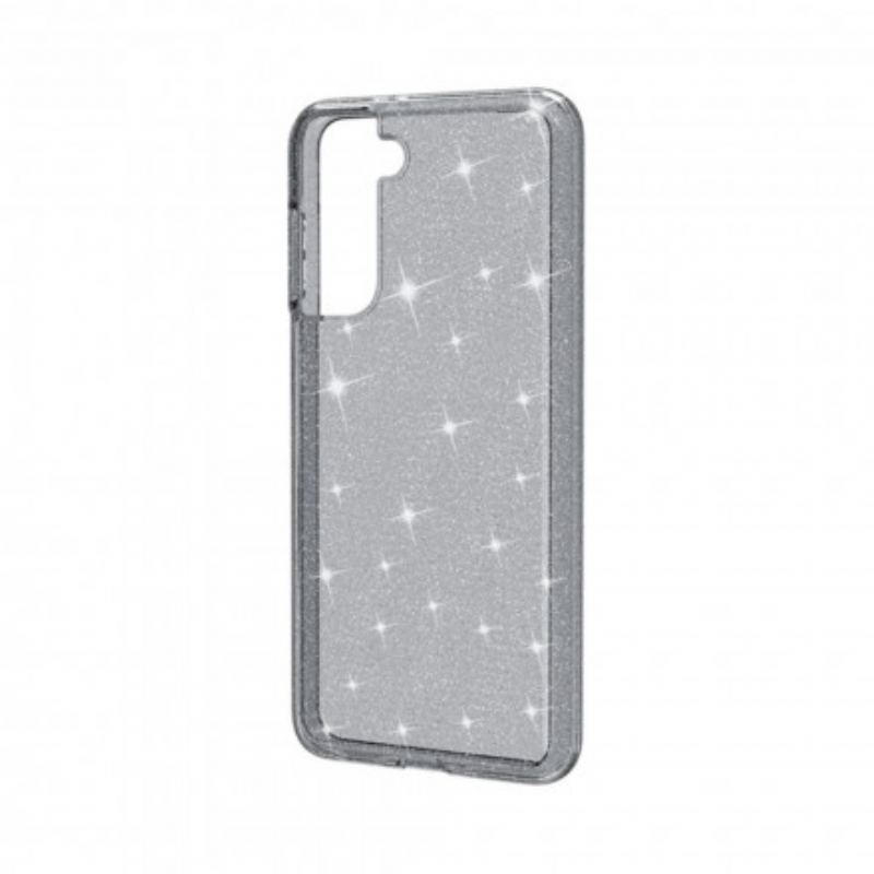 Cover Samsung Galaxy S21 5G Gennemsigtige Pailletter