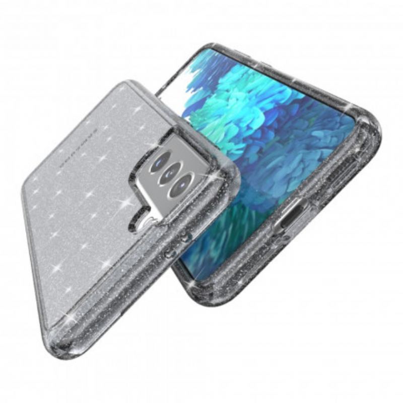 Cover Samsung Galaxy S21 5G Gennemsigtige Pailletter