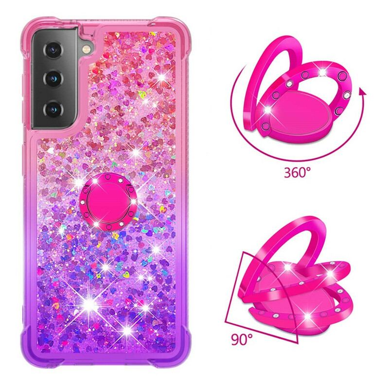 Cover Samsung Galaxy S21 5G Glitter Ring-bracket