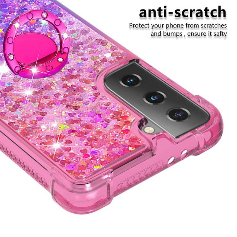 Cover Samsung Galaxy S21 5G Glitter Ring-bracket